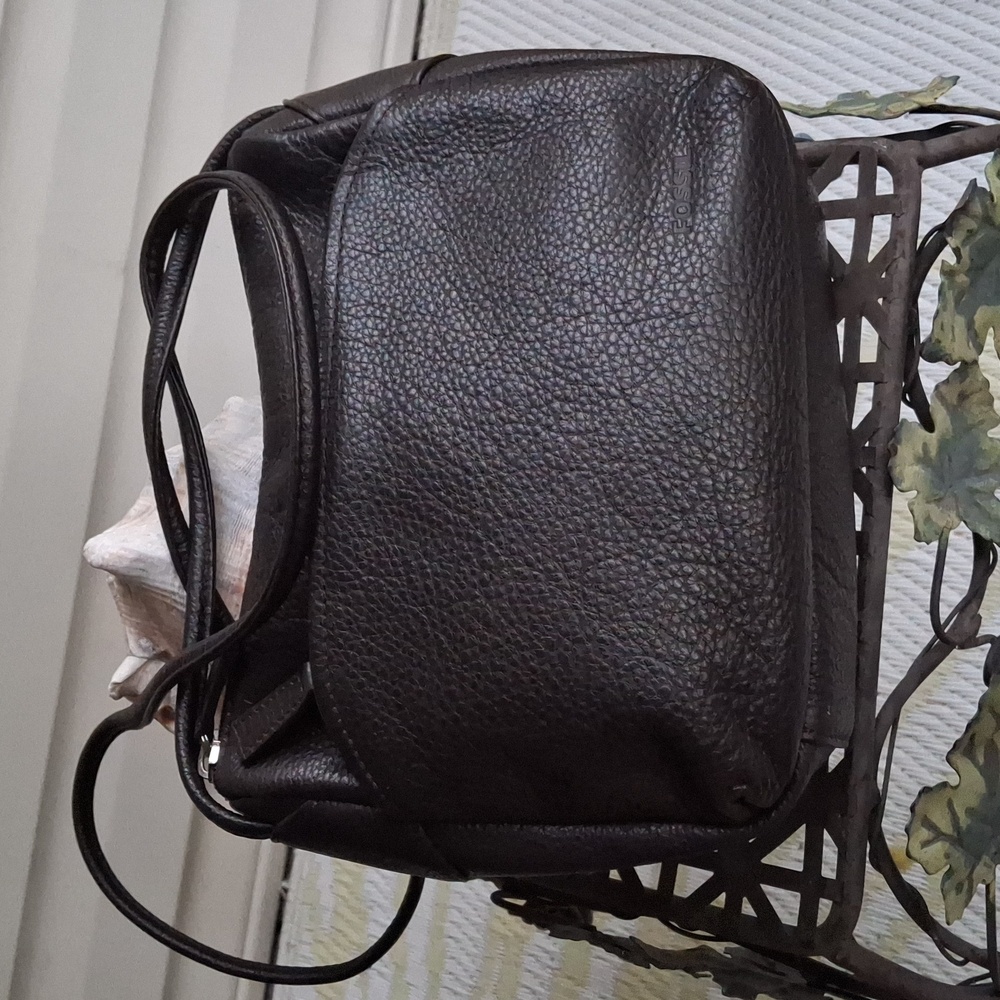 Fossil Textured Leather Crossbody